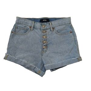 Aero Women's Light Blue Denim Jean Shorts